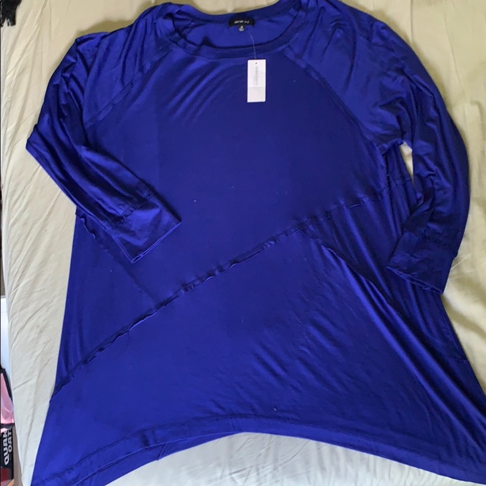 Verve Ami - Dress Barn - 1X - royal blue shirt